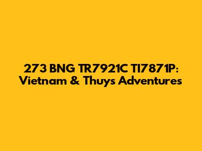 273 BNG TR7921C TI7871P: Vietnam & Thuy's Adventures