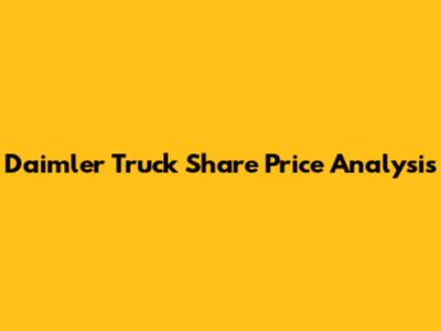 Daimler Truck Share Price Analysis
