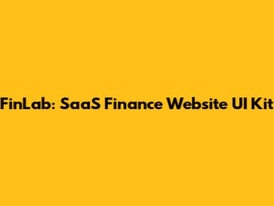 FinLab: SaaS Finance Website UI Kit