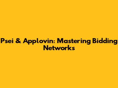 Psei & Applovin: Mastering Bidding Networks